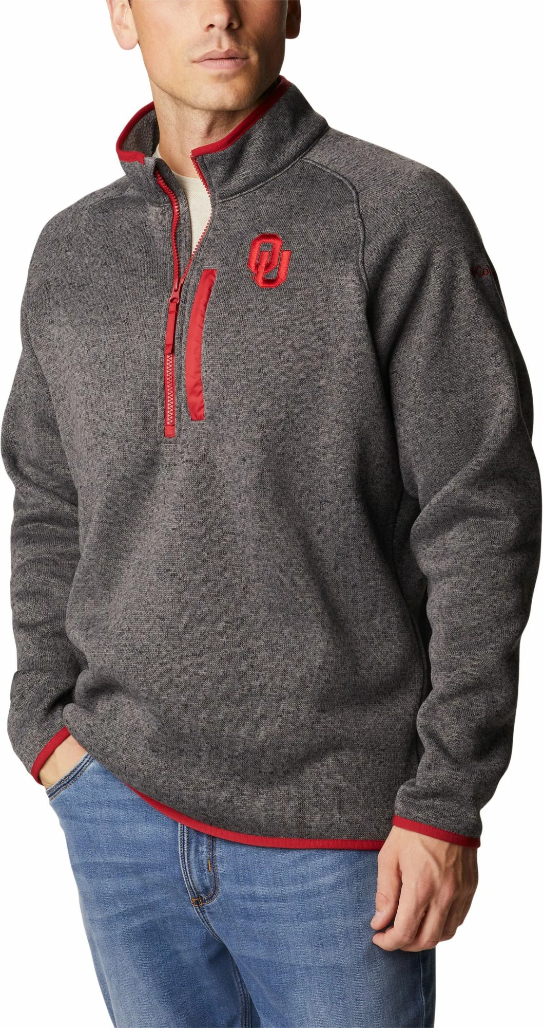 Brand new 𧨠Columbia Men's Oklahoma Sooners Grey Canyon Point Half-Zip Pullover Fleece Jacket π₯ 3 Brand new 𧨠Columbia Men's Oklahoma Sooners Grey Canyon Point Half-Zip Pullover Fleece Jacket π₯