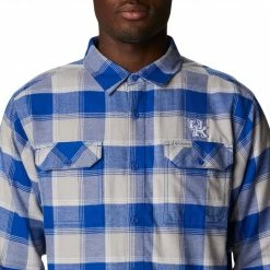 Deals ⌛ Columbia Men's Kentucky Wildcats Blue CLG Flare Gun™ Flannel Long Sleeve 👕 Shirt ✔️ -Cheap Warm jacket Shop unnamed file 4530