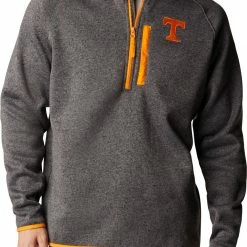 Coupon 😍 Columbia Men's Tennessee Volunteers Grey Canyon Point Half-Zip Pullover Fleece Jacket 🎁