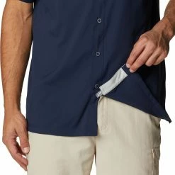 Cheapest ✨ Columbia Men's Notre Dame Fighting Irish Navy Slack Tide Camp Button Down 👚 Shirt 😉 -Cheap Warm jacket Shop unnamed file 4572