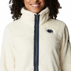 Buy 🔥 Columbia Women's Penn State Nittany Lions White Fire Side Sherpa Full-Zip Jacket 💯 -Cheap Warm jacket Shop unnamed file 4584