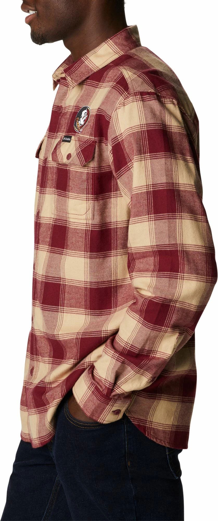 Outlet β¨ Columbia Men's Florida State Seminoles Garnet CLG Flare Gun™ Flannel Long Sleeve π Shirt π€© 5 Outlet β¨ Columbia Men's Florida State Seminoles Garnet CLG Flare Gun™ Flannel Long Sleeve π Shirt π€© - Image 3