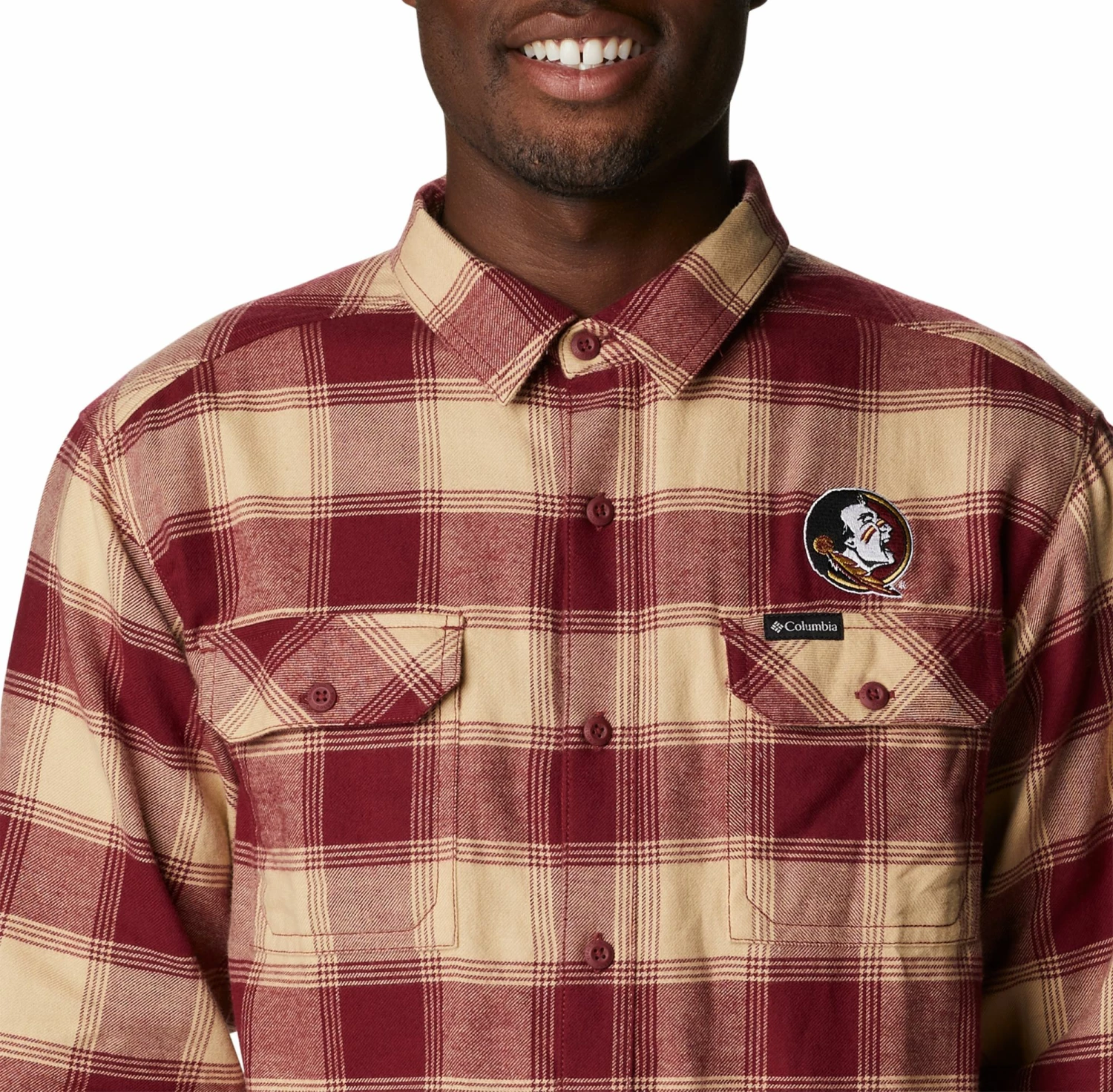 Outlet β¨ Columbia Men's Florida State Seminoles Garnet CLG Flare Gun™ Flannel Long Sleeve π Shirt π€© 6 Outlet β¨ Columbia Men's Florida State Seminoles Garnet CLG Flare Gun™ Flannel Long Sleeve π Shirt π€© - Image 4