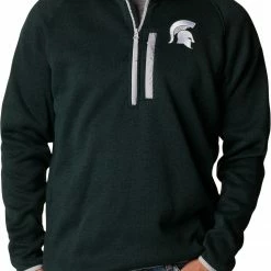 Best deal 🛒 Columbia Men's Michigan State Spartans Green Canyon Point Half-Zip Pullover Fleece Jacket ⭐