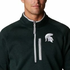 Best deal 🛒 Columbia Men's Michigan State Spartans Green Canyon Point Half-Zip Pullover Fleece Jacket ⭐ -Cheap Warm jacket Shop unnamed file 4596