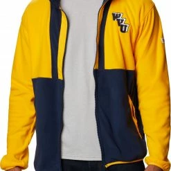 Hot Sale π₯ Columbia Men's West Virginia Mountaineers Gold Back Bowl Full-Zip Fleece Jacket π
