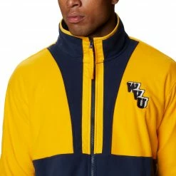 Hot Sale 🔥 Columbia Men's West Virginia Mountaineers Gold Back Bowl Full-Zip Fleece Jacket 👍 -Cheap Warm jacket Shop unnamed file 4651