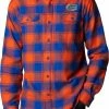 Promo 🎉 Columbia Men's Florida Gators Blue Plaid Flare Gun Flannel Button Down Long Sleeve 👚 Shirt 👍 -Cheap Warm jacket Shop unnamed file 4703