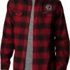 Budget ✨ Columbia Men's South Carolina Gamecocks Garnet Plaid Flare Gun Flannel Button Down Long Sleeve 👕 Shirt 🧨 -Cheap Warm jacket Shop unnamed file 4721