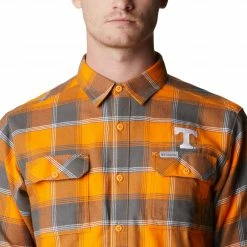 Best deal 🥰 Columbia Men's Tennessee Volunteers Tennessee Orange Plaid Flare Gun Flannel Button Down Long Sleeve 👕 Shirt ⌛ -Cheap Warm jacket Shop unnamed file 4733