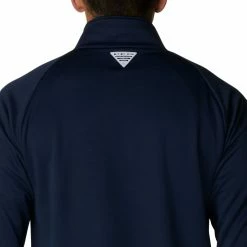 Budget 😍 Columbia Men's West Virginia Mountaineers Blue PFG Terminal Tackle Quarter-Zip Pullover 👕 Shirt 👍 -Cheap Warm jacket Shop unnamed file 4743