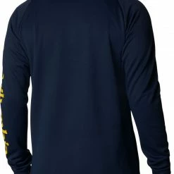 Budget 😍 Columbia Men's West Virginia Mountaineers Blue PFG Terminal Tackle Quarter-Zip Pullover 👕 Shirt 👍 -Cheap Warm jacket Shop unnamed file 4744