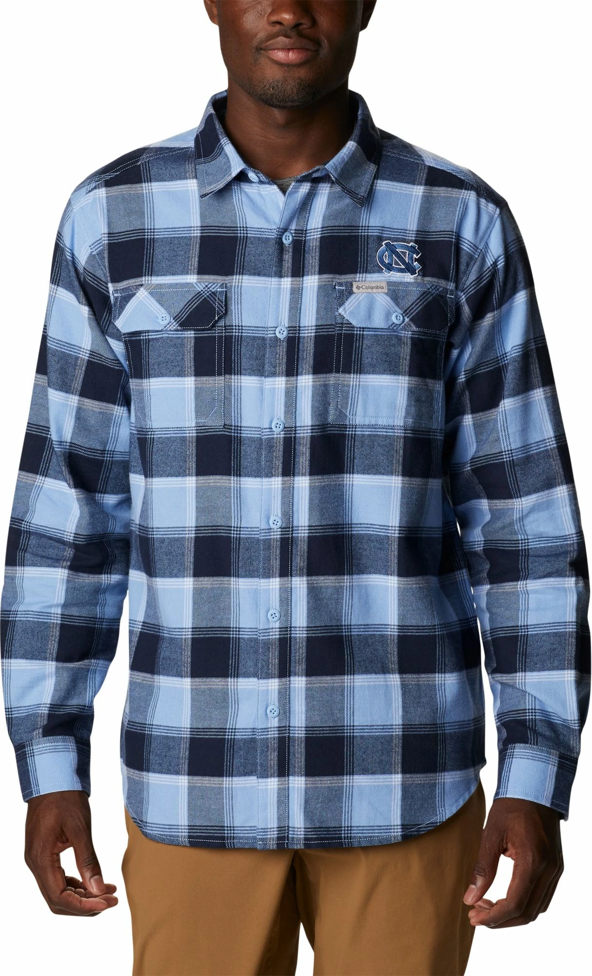 Cheap π Columbia Men's North Carolina Tar π Heels Carolina Blue Plaid Flare Gun Flannel Button Down Long Sleeve π Shirt π 3 Cheap π Columbia Men's North Carolina Tar π Heels Carolina Blue Plaid Flare Gun Flannel Button Down Long Sleeve π Shirt π