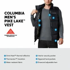 Flash Sale 🤩 Columbia Men's Pike Lake Vest Black 🔥 -Cheap Warm jacket Shop unnamed file 649