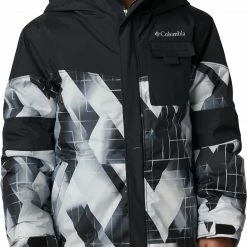 Wholesale 🥰 Columbia Boy's Might Mogul II Jacket For Boys' Black Geo Mt/black ⌛
