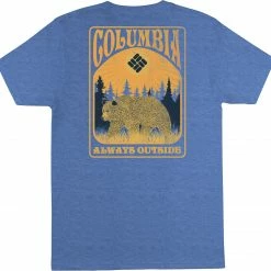 Cheap 🎁 Columbia Men's BurgleGraphic T-Shirt Super Blue Heather ❤️