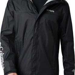 Deals 🔔 Columbia PFG Mens' Storm Rain Jacket Black 👍