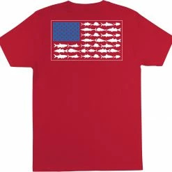 Outlet ✨ Columbia Men's PFG Americana Saltwater Fish Flag T-Shirt Black 😉